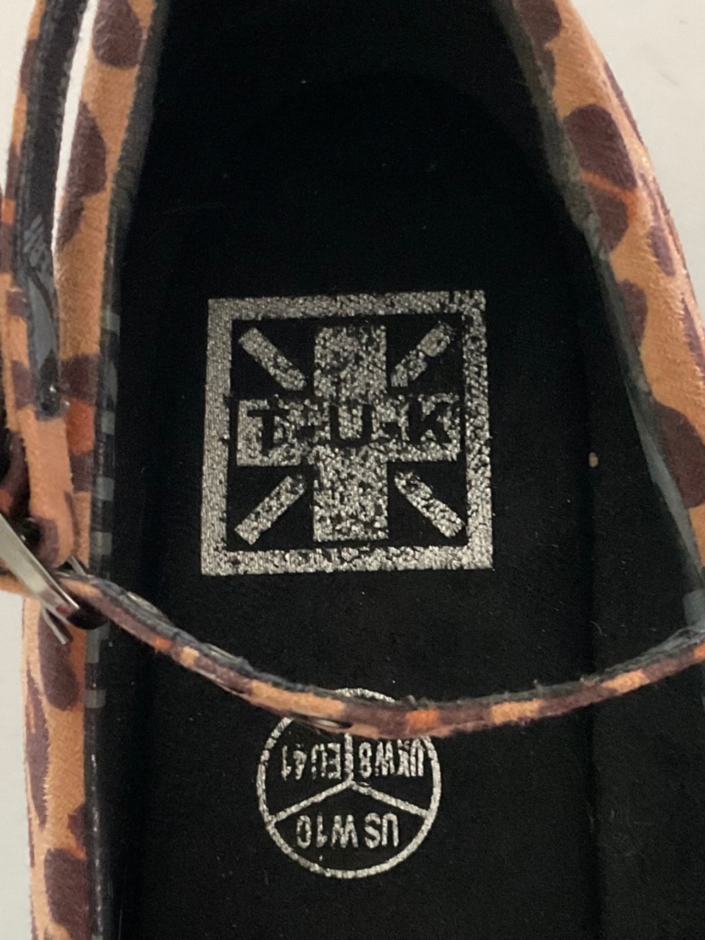 T.U.K. Creepers Pointed Toe Ankle Strap Platform Ballet Style Shoes Size 10 NEW - Picture 3 of 8